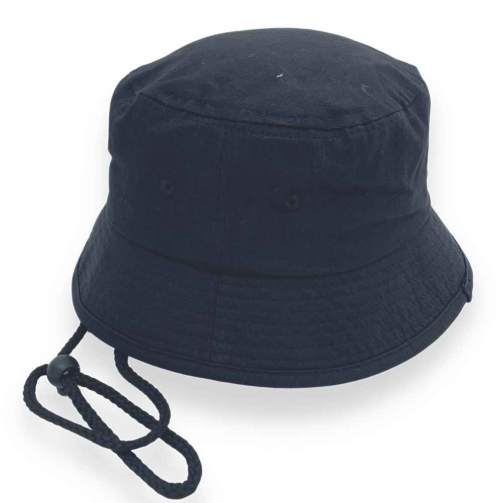 BLACK BUCKET HAT